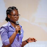 Eighth participant, Christiana Unakalamba (Business Administration), presenting